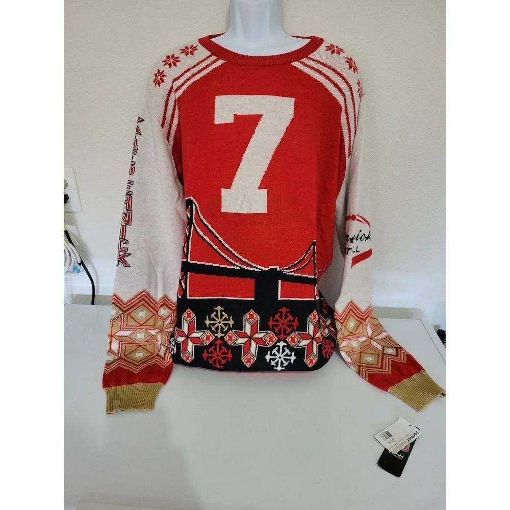 Forever Colin‎ Kaepernick #7 Golden Gate Bridge Winter XL Ugly Christmas Sweater